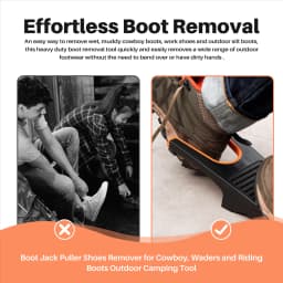 Boot Jack Puller Shoes Remover for Cowboy, Waders and Riding Boots Outdoor Camping Tool