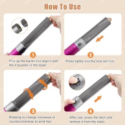 Hair Styler Nozzle Auto Curling For Dyson Airwrap HS01 HS05 Sencicimen X9 Hair Dryer Accessories Multi Hair Curler Cylinder Comb