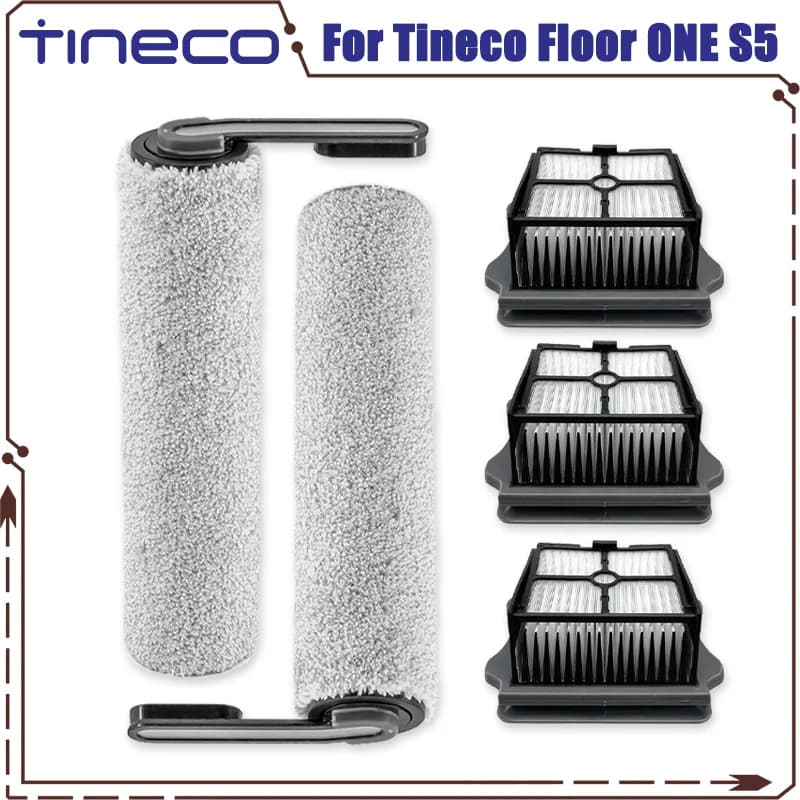 Compatible for Tineco Floor ONE S5 / S5 Pro 2 / S5 Pro / S5 Blue Vacuum Cleaner Roller Brush and Filter Wet and Dry Wash Parts