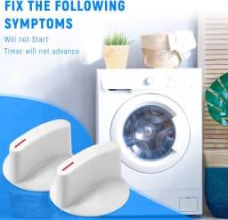 2 PACK WH1X2721 Dryer Knob Compatible with Hotpoint GE Dryer Machine Parts AP2044893 123C7931 EA271094 PS271094