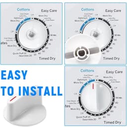 2 PACK WH1X2721 Dryer Knob Compatible with Hotpoint GE Dryer Machine Parts AP2044893 123C7931 EA271094 PS271094
