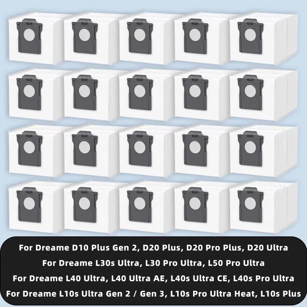 Dust Bag Fit For Dreame D10 Plus Gen 2, D20 Ultra, L10s Ultra Gen 2 / Gen 3, L10s Plus, L30s L40 L40s L50 L10s Pro Ultra Heat