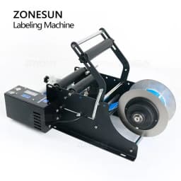 ZONESUN ZS-TB50SM Electric Semi Automatic Round Bottle Labeling Machine Cosmetic Bottle Sticker Label Applicator