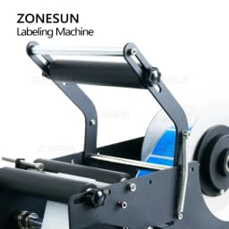 ZONESUN ZS-TB50SM Electric Semi Automatic Round Bottle Labeling Machine Cosmetic Bottle Sticker Label Applicator