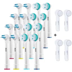Ortho and Power Tip Brush Heads Compatible with Oralb Electric Toothbrush - Good for Braces, Crowns, Bridges Fit Oral B Pro 1000