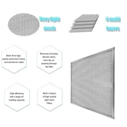2PCS Range Hood Aluminum Filter For Robinhood 288X362mm For P/N 103793 Home Kitchen Appliance Replacement Accessories