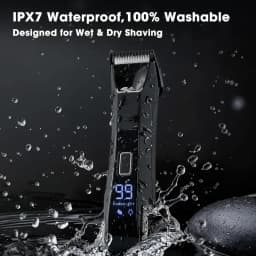 Groin & Body Hair Trimmer –Dual-Head Safe Trimmer & Foil Blades, Waterproof Wet/Dry Groomer USB-C Rechargeable with Travel Lock