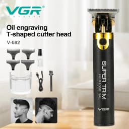 VGR 082 Hair Trimmer T9 Mens Electric Hair Clipper Professional Hair Cutting Machine T9 Metal Shell Barber Trimmer for Men