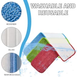 Microfiber Spray Mop Cloth Replaceable Mop Head For Floor Wet and Dry Dual-Use Mop Pad Washable Mop Cloth Trapezoidal Spray Mop