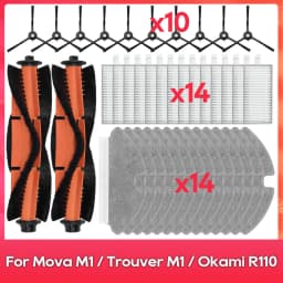 Fit For ( Dreame Mova M1 / Trouver M1 / Okami R110 / ROPO Laser Slim / Kewbily DL30 Pro ) Side Brush Filter Mop Accessories Part
