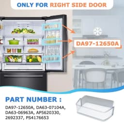 DA97-12650A Refrigerator Door Shelf Bin (Right) for Samsung Refrigerator Parts RF260,RF261,RF263 Replaces DA63-06963 DA63-07104A