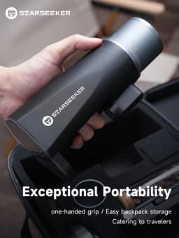 STARSEEKER EDGE Mini Portable Electric Coffee Grinder 38mm Cone Burr Stepless Adjustable Type-C Home Outdoor Travel Suit