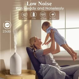 Essential Oil Diffuser 100ml Ceramic Ultrasonic Aroma Diffuser Humidifier Timer Setting 7 LED Colors Changing Lights For Home