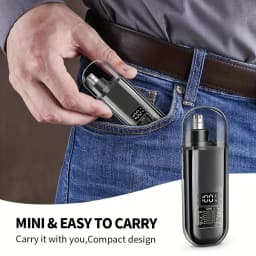 Portable USB Type C Fast Charge Nose & Ear Hair Trimmer Men Precision Cutting Tips Personal Grooming Removal Kit