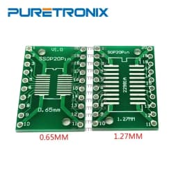 20pcs/lot SOP20 SSOP20 TSSOP20 IC SMD to DIP Adapter 0.65/1.27mm