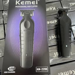 Kemei 2299 Barber Cordless Hair Trimmer 0mm Zero Gapped Carving Clipper Professional Electric Finish Cutting Machine