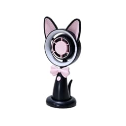 New Cat-Shaped Handheld Fan with Strong Wind, USB Charging, Suitable for Student Dormitories, Desktop Small Fan with Light