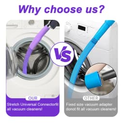 1pcs Upgraded Dryer Vent Cleaner Kit:Universal Vacuum Hose Attachment Deep Cleaning Brush for Lint Removal Fits All Vacuums