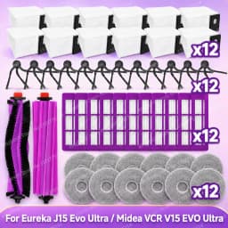 Fit For ( Eureka J15 EVO Ultra, Midea VCR V15 EVO Ultra ) Vacuum Parts Main Roller Side Brush HEPA Filter Mop Cloth Dust Bag