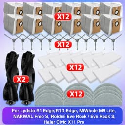 Fit For Lydsto R1 Edge/R1D Edge, MiWhole M9 Lite, NARWAL Freo S, Roidmi Eve Rook/Rook S, Haier Civic X11 Pro Brush Filter Bag