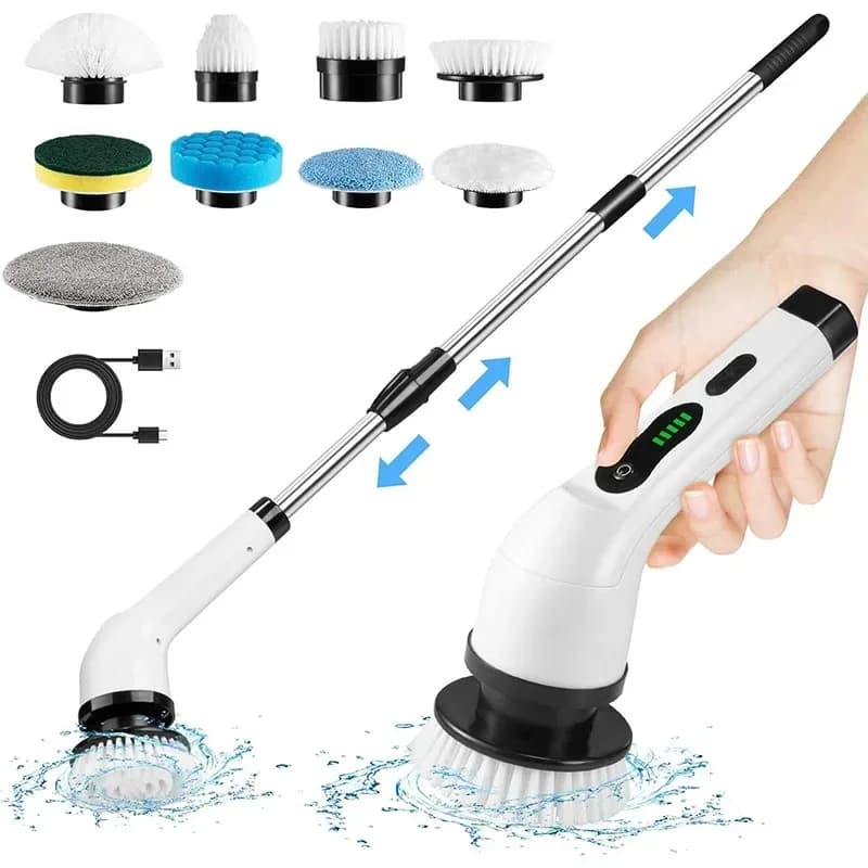 Multifunctional Electric Cleaning Brush Electric Cordless Spin Scrubber Toilet Mops Portable Cleaning Tool For Kitchen/Bathroom