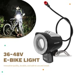 36/48V E-Bike Light Electric Scooter LED Headlight 5W Waterproof Lamp Motorcycle Bicycle Flashlight