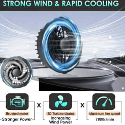 5/12V Cooling Fan Fo Air Conditioner Vest Air Conditioning Clothing Wearable 5V Cool Fan for High Temperature Work Fishing Vest