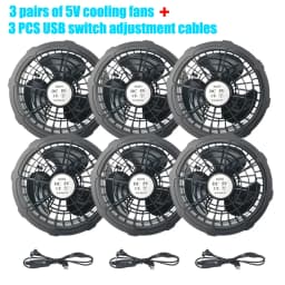 5/12V Cooling Fan Fo Air Conditioner Vest Air Conditioning Clothing Wearable 5V Cool Fan for High Temperature Work Fishing Vest