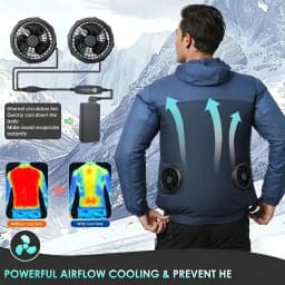 5/12V Cooling Fan Fo Air Conditioner Vest Air Conditioning Clothing Wearable 5V Cool Fan for High Temperature Work Fishing Vest