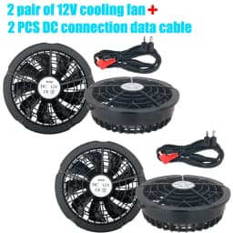 5/12V Cooling Fan Fo Air Conditioner Vest Air Conditioning Clothing Wearable 5V Cool Fan for High Temperature Work Fishing Vest