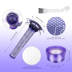 For Dyson V8 Focus Mattress/ Animal Extra/SV25 SV37 Vacuum Cleaner Replacement Filter, Pre-Filter and Post- Filter Replacement