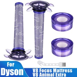 For Dyson V8 Focus Mattress/ Animal Extra/SV25 SV37 Vacuum Cleaner Replacement Filter, Pre-Filter and Post- Filter Replacement
