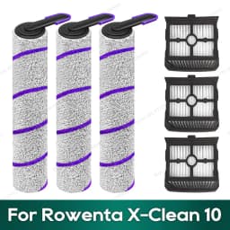 Compatible for Rowenta X-Clean 10, Tefal X-Clean 10 Vacuum Mop Accessories Roller Brush Hepa Filter Replacement Parts