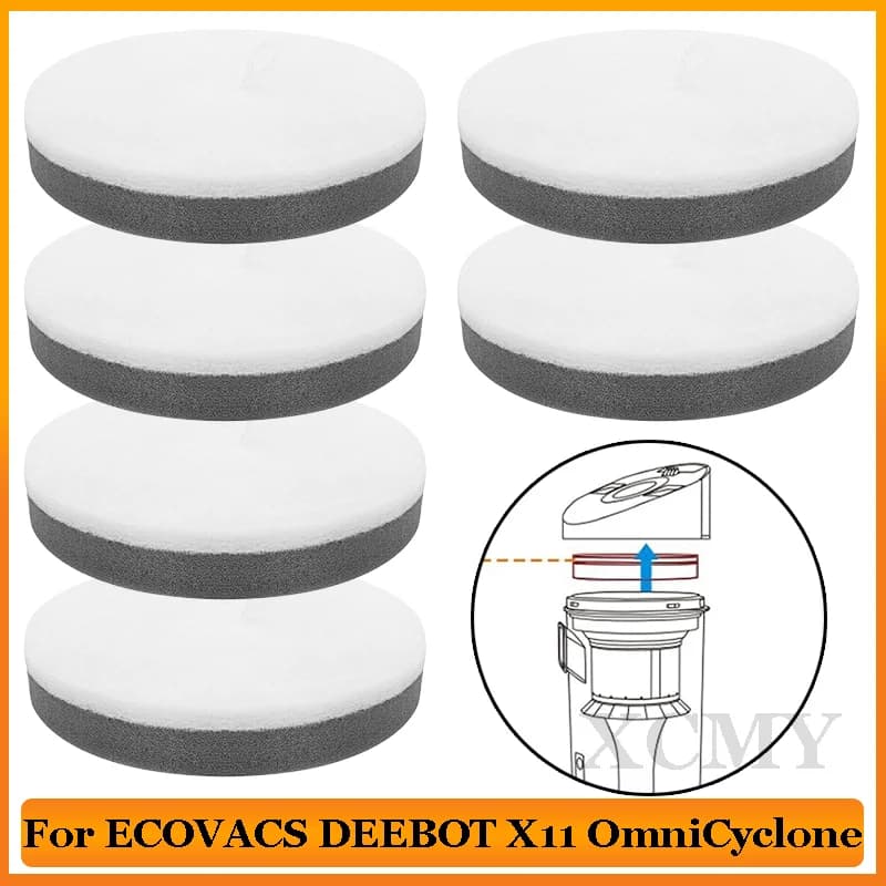 Fit For ( ECOVACS DEEBOT X11 OmniCyclone ) Robot Vacuum Cleaner Replacement Sponge Filter Cartridge, Pad Part Accessories