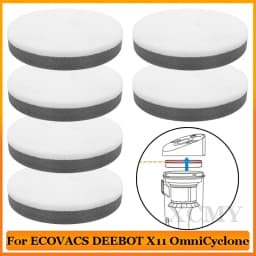 Fit For ( ECOVACS DEEBOT X11 OmniCyclone ) Robot Vacuum Cleaner Replacement Sponge Filter Cartridge, Pad Part Accessories