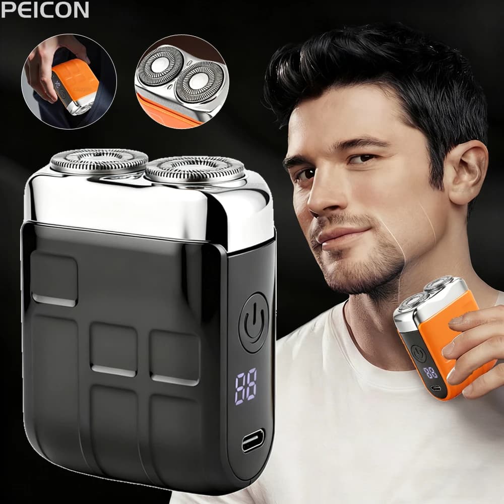 Electric Shaver Man Mini Electric Razor for Men Portable Men's Shaving Machine Rechargeable Men Beard Trimmer Dual Blade Razor