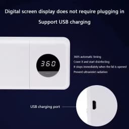 UV Toothbrush Holder Rechargeable Fast Drying Toothbrush Sterilizer With LED Display Wall-mounted Automatic Toothbrush Holders