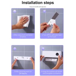 UV Toothbrush Holder Rechargeable Fast Drying Toothbrush Sterilizer With LED Display Wall-mounted Automatic Toothbrush Holders