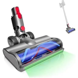 LED Electric Brush for Dyson V7/V8/V10/V11/V15 Vacuum Cleaners, Dust Detection Brush, for Hard Floors, Carpets and Other Floors