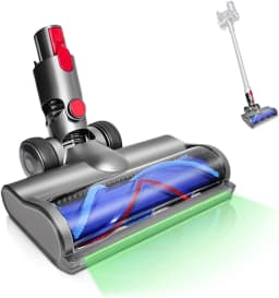 LED Electric Brush for Dyson V7/V8/V10/V11/V15 Vacuum Cleaners, Dust Detection Brush, for Hard Floors, Carpets and Other Floors