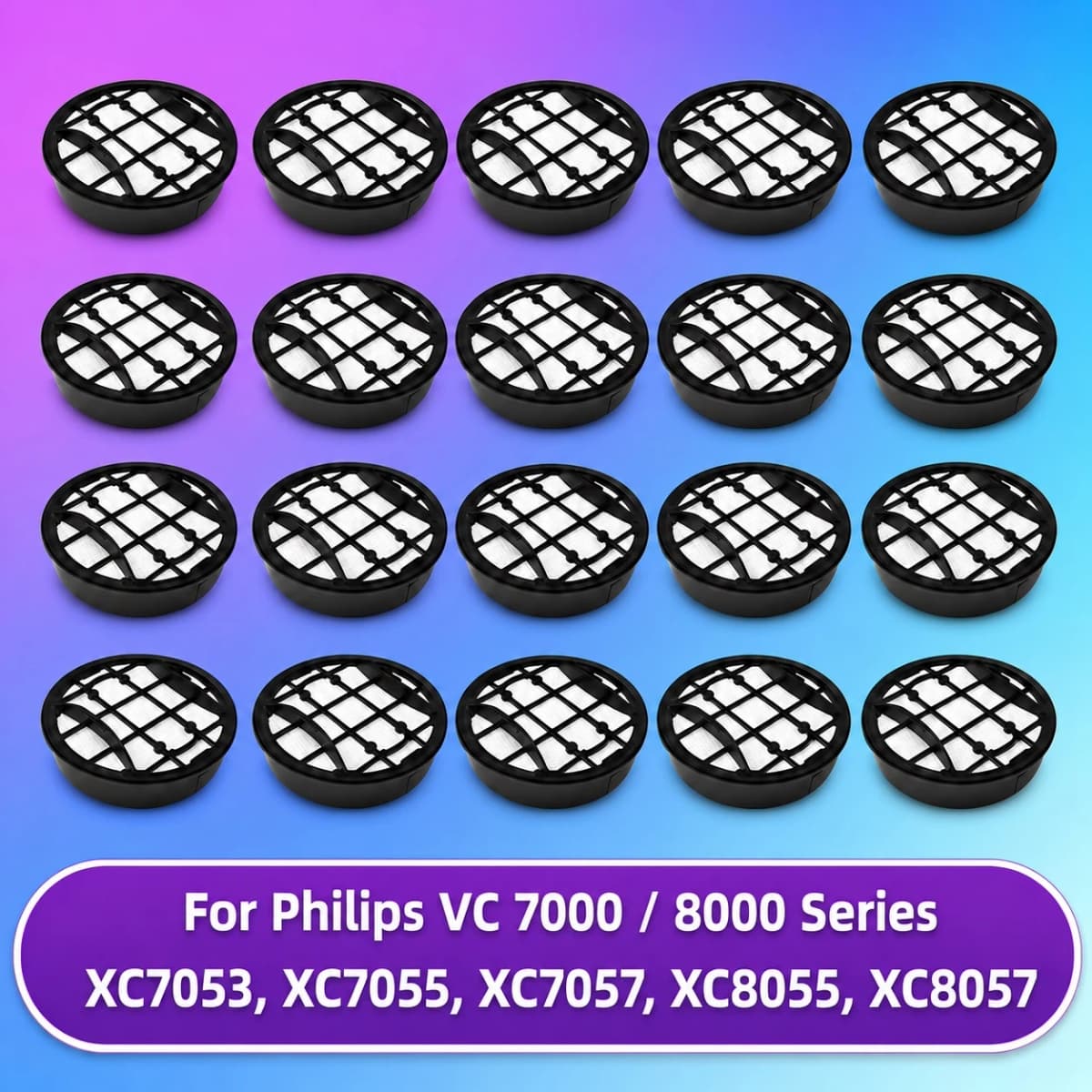 HEPA Filter Fit For Philips VC 7000 / 8000 Series XC7053, XC7055, XC7057, XC8055, XC8057 ( XV1681/01 )