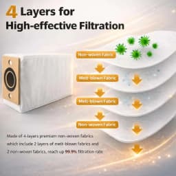 Dust Bags for ILIFE A30 Pro / V9 Pro / A12 Pro / V9 / G9 Pro Robot Vacuum Cleaner, Cleaner Bags Spare Part Accessories