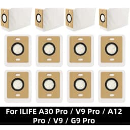 Dust Bags for ILIFE A30 Pro / V9 Pro / A12 Pro / V9 / G9 Pro Robot Vacuum Cleaner, Cleaner Bags Spare Part Accessories
