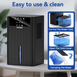 Portable Mini Dehumidifier 2.2L Water Tank for Living Room Bedroom Indoor Home Use - Efficient Air Moisture Absorber