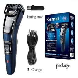 Kemei Adjustable 0.5-10mm Beard & Hair Trimmer for Men Electric Mustache Trimmer Stubble Face Rechargeable Hair Cutter Machine