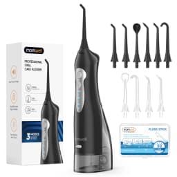 Mornwell Water Flosser Teeth Pick: Cordless Oral Water Floss 300ML Rechargeable Travel Irrigation Teeth Cleaner D52(F5012D)