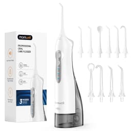 Mornwell Water Flosser Teeth Pick: Cordless Oral Water Floss 300ML Rechargeable Travel Irrigation Teeth Cleaner D52(F5012D)