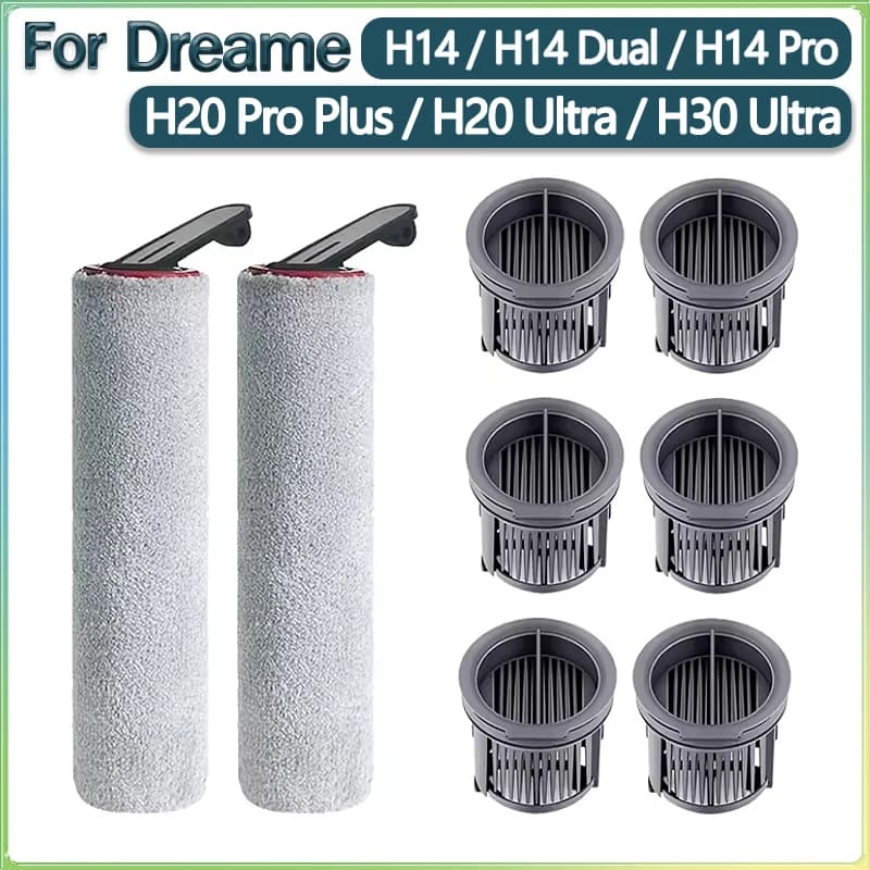 Dreame H14 Dual / H14 Pro / H14 / H20 Pro Plus / H20 Ultra / H30 Ultra Vacuum Cleaner Roller Hepa Filter Accessories