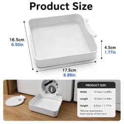 Washing Machine Drainage Tray 3D Printing Drain Funnel Drip Tray for Cleaning Lint Filters Water Catch Tray Stops Floor Spills