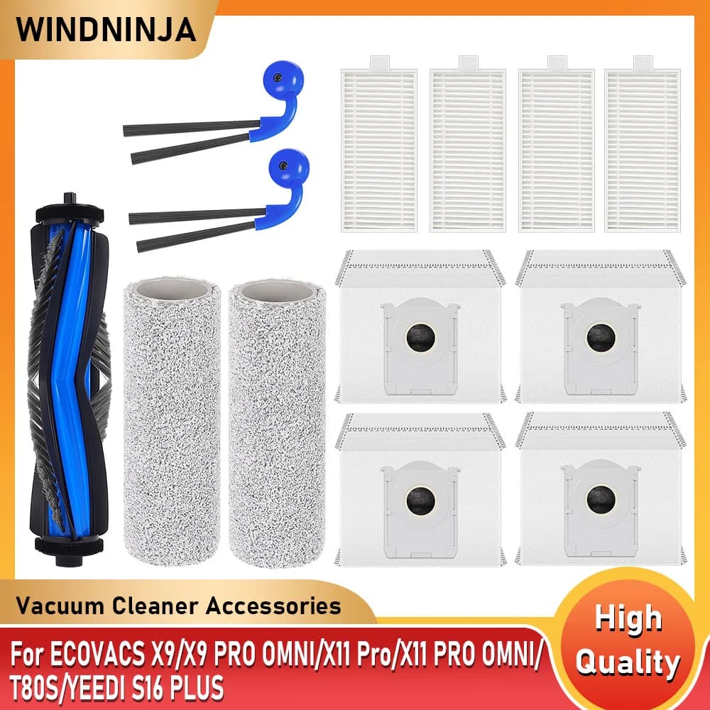Filter Roller Mop Dust Bag Main Side Brush For ECOVACS X9 PRO OMNI T80S X11 PRO OMNI X11 Pro YEEDI S16 PLUS Vacuum Accessories
